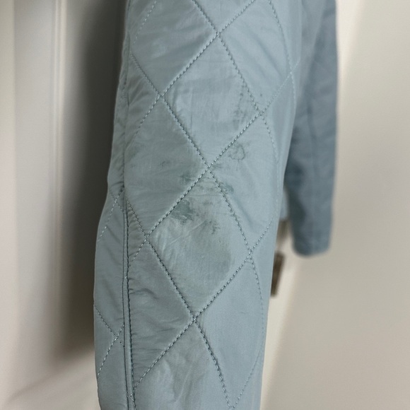 Barbour Cavalry Polarquilt Jacket Light Aqua Women’s Size 4 - Picture 13 of 15